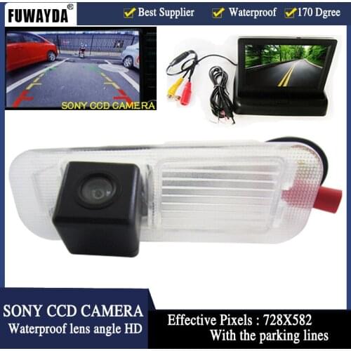 FUWAYDA car accessories Paking HD Revere CCD Car Rear View Camera 4.3 inch Car Rearview Mirror Monitor For Kia K2 RIO Sedan