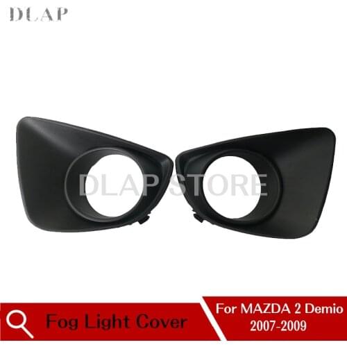 Car Left/ Right Front Bumper Fog Light Foglamp Cover For Mazda 2 Demio 2007 2008 2009 Front Fog Lamp Hood Cover