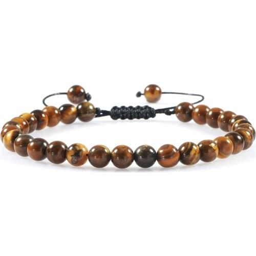 14 Styles Tiger Eye Stone Bracelets Beaded Handmade Rope Braided Bracelet For Women Men Friends Gifts Couples Jewelry Pulseras