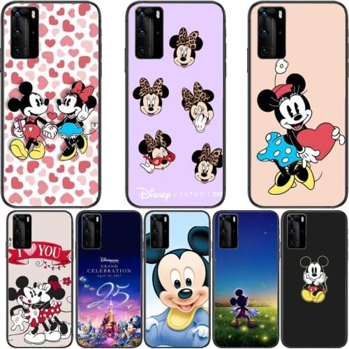 Baby Mickey Mouse Phone Case For Huawei P40 p30 P20 10 9 8 Lite E Pro Plus Black Etui Coque Painting Hoesjes comic fas