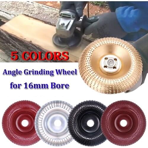 Wood Shaping Disc Angle Grinder Wood Carving Disc Grinder Wheel Abrasive Disc Sanding Rotary Tool Angle Grinder for 16mm Bore