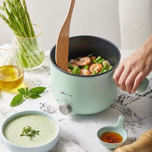 Electric Hot Pot Electric Hot Pot Instant Noodles, Shabu-shabu Steaming Dual-use 1.2 Liters Non-stick Pan