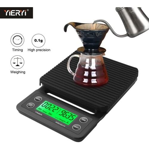 3kg/0.1g 5kg/0.1g Drip Coffee Scale With Timer Portable Electronic Digital Kitchen Scale High Precision LCD Electronic Scales
