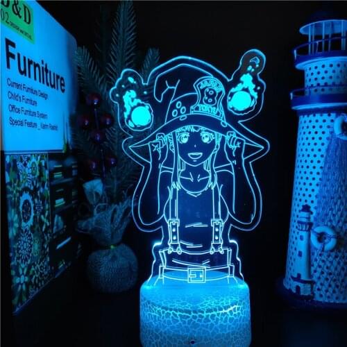 Fire Force Maki Oze Figure Led Night Light Anime 3D Illusion Lamp for Bedroom Decor Nightlight Kids Child Table Lamp Manga Gifts