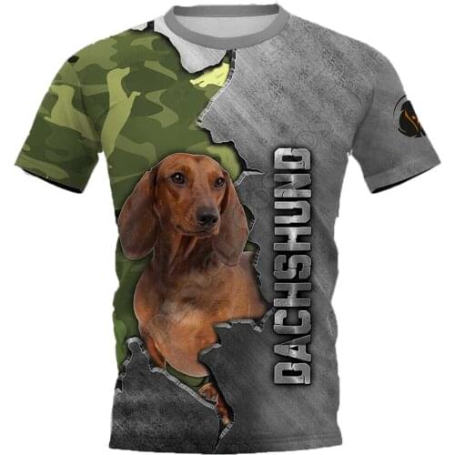 Dachshund 3D Printed t shirts women for men Summer Casual Tees Short Sleeve T-shirts Funny Short Sleeve Drop Shipping 01