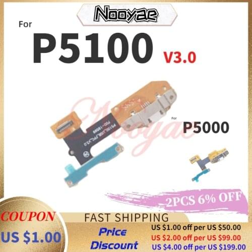 For Lenovo YOGA Tab 3 YT3-X50L p5100 v3.0 Micro Charging Port Connector USB Dock Charger Volume Up Down Flex Cable ; 10pcs/lot