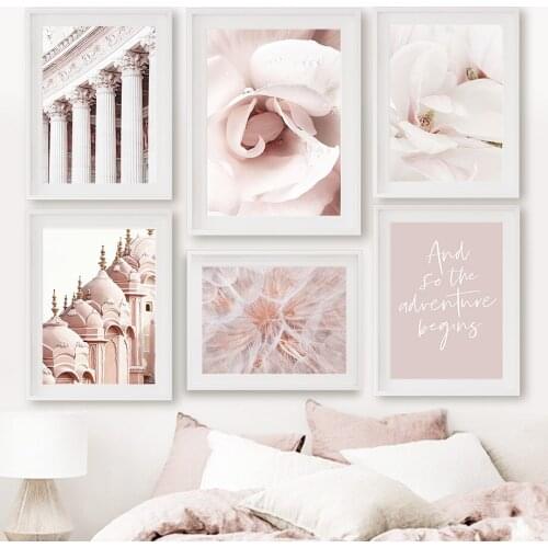 Islamic Architecture Flower Stone Pillar Nordic Posters And Prints Wall Art Canvas Painting Wall Pictures For Living Room Decor