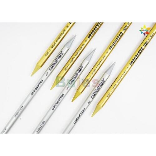 4pc KOH-I-NOOR woodless colored sticks Pencil 8750-40 9750-39 Gold Silver single Color Pencil Painting Coloring pencil Art Set