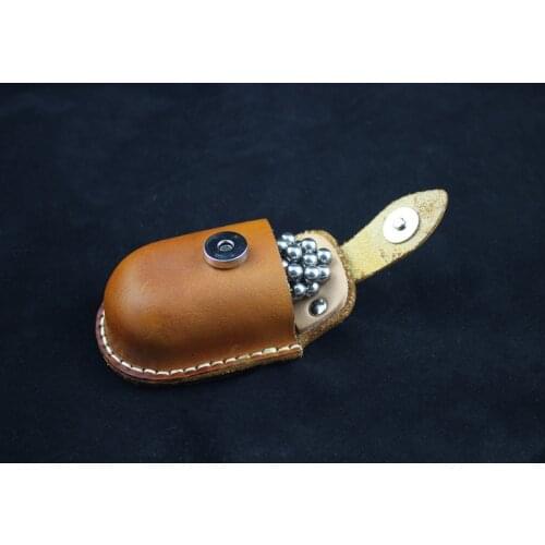Leather Case Waist Bag Pouch for Catapult Slingshot Steel Balls Ammo Games Bag