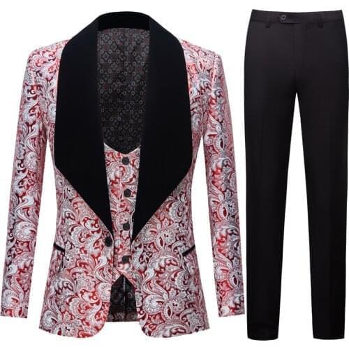 Mens Wine red Royal Suit 3 Piece Formal Men Suit Slim Fit Party Prom Suit Men Groom Wedding Suit Best Man Blazer Tuxedo