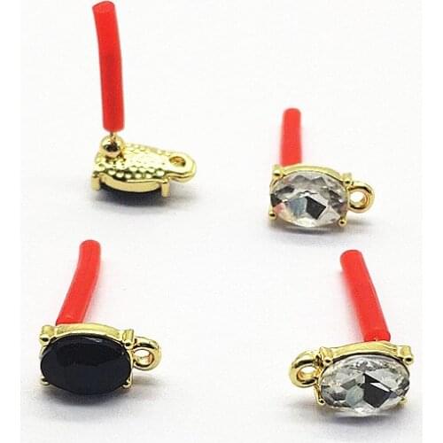 New arrival! 11x6mm 100pcs crystal/Rhinestone Oval shape Ear Stud for Earrings Making/DIY parts,Jewelry Finding & Component