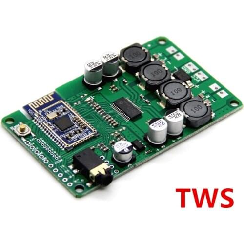 TWS to box Bluetooth 5.0 power amplifier board 2x15W / 10W support AUX audio input support serial port change name