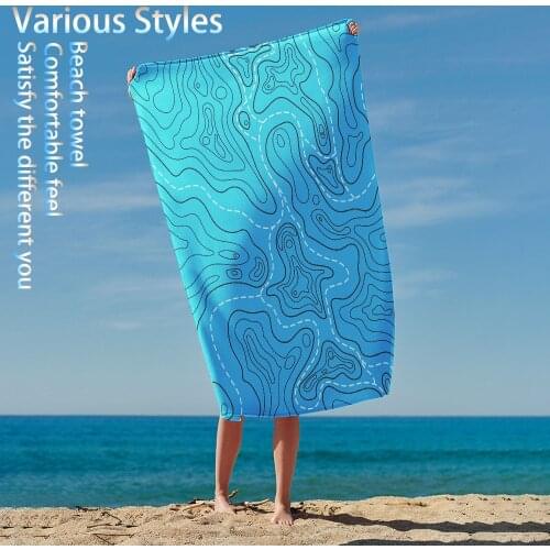 Beach Towel Microfiber Swimming Pool For Adults Large Sand Free Mat Leaf Pattern Super Dry Summer Anime Camping Blanket Kids