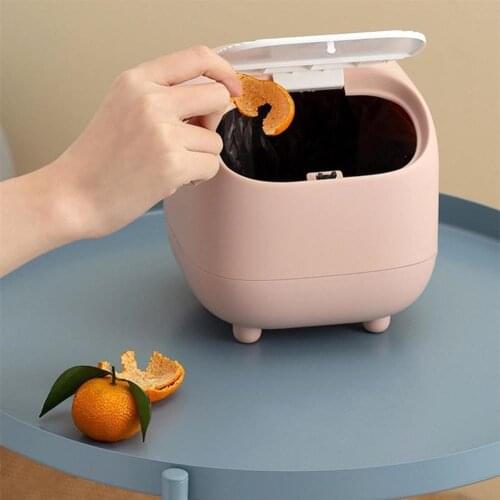 Garbage storage practical small desktop mini creative covered kitchen living room trash can new desktop