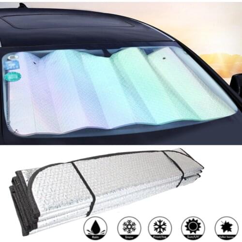 2021 Car Retractable UV Protection Cover Sunshade Front Rear Window Curtain Shade Sun Protector Windshield Visor