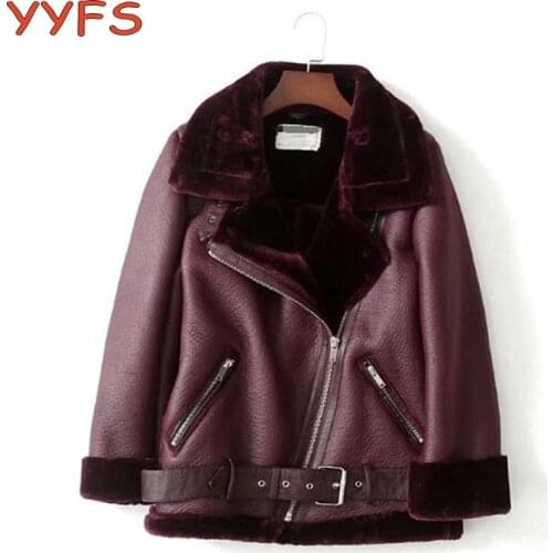 Женские кожаные куртки с мехом YYFS China At AliExpress