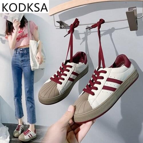 2021 New Fortune Shoes Female Street Fashion Trendy Shoes Spring And Summer Sneakers Retro Hong Kong Taste Design Casual Sneaker