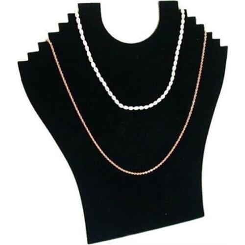 Women Necklace Bust Jewelry Pendant Chain Display Holder Neck Velvet Stand Easel Jewelry Packaging & Display