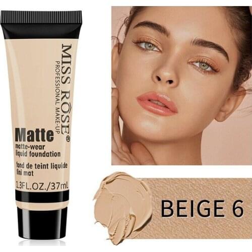 Hot 37ML Matte Face Liquid Foundation Natural Cream Concealer Primer Waterproof Makeup Foundation Cosmetics for Daily Adult