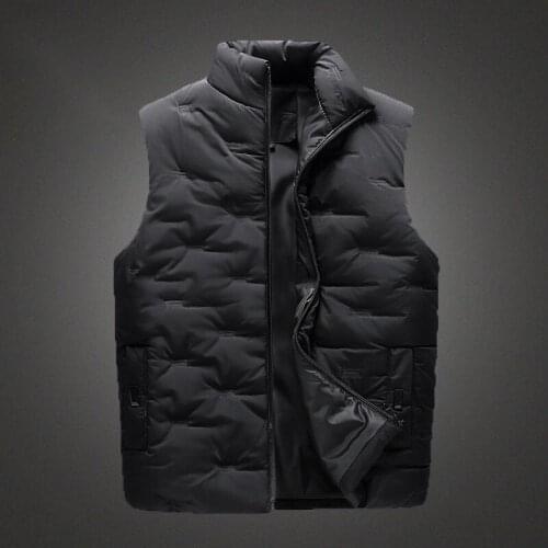 Winter Autumn Sleeveless Vest Coats 2019 Newest Mens Big Size Cotton Padded Male Casual Outdoor Waistcoats Thick Vests Warm C221