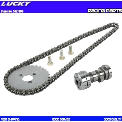 Motorcycle timing Sprocket Chain Camshaft kit For lifan 125 125cc Horizontal Engines Dirt Pit Bike Monkey Atv Quad Go Kart