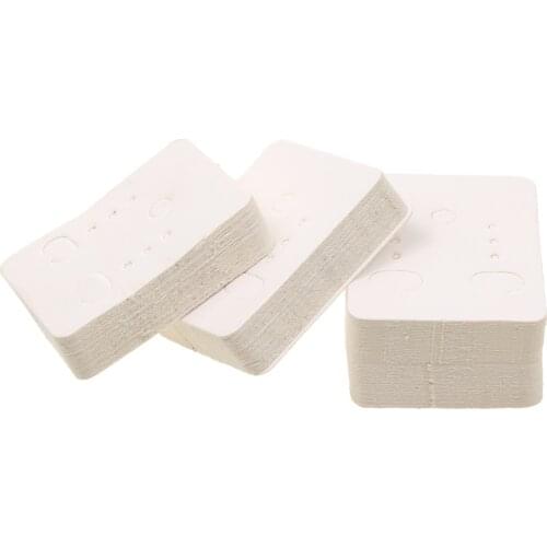 100Pcs White Plain Hanging Earring Cards Jewelry Display Hanging Holder