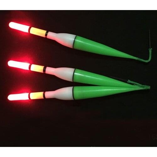 2Pcs 15 CM LED Fishing Float Bobber Electric Float Light Dark Glow Stick Night Fishing Luminous Float Light Stick Fishing Tools