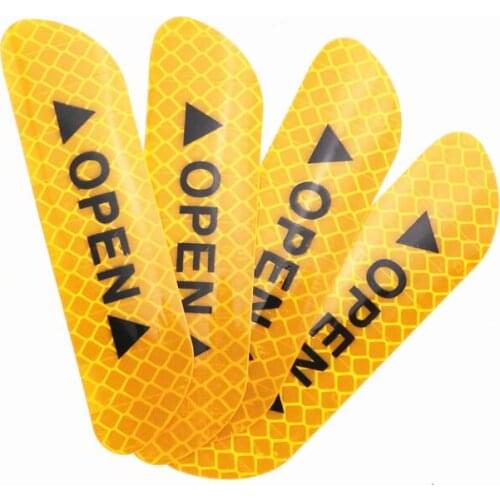 4Pcs/Set Car OPEN Reflective Tape Warning Mark Reflective Door Sticker for Land Rover Range Rover/Evoque/Freelander/Discovery