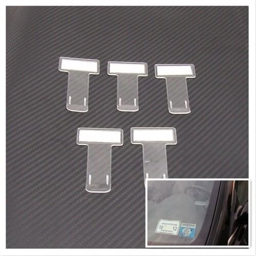 5Pcs Car Parking Ticket Clip Plastic Holder Car Windshield Tickets Holder with Adhesive Tape for Volvo xc40 Lambrequins in Truck