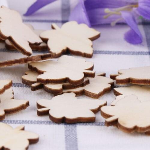 50Pcs Wooden Maple Leaf Leaves Blank Wood Slices Buttons Craft Scrapbooking Embellishment DIY Party Decoration
