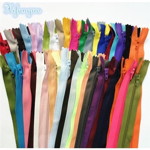 80Pcs 3# Closed Nylon Coil Zippers Tailor Sewing Craft (12-24 Inch) 40 Colorl
