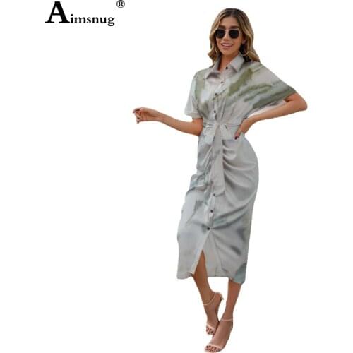 Aimsnug Fashionable Shirt Dresses