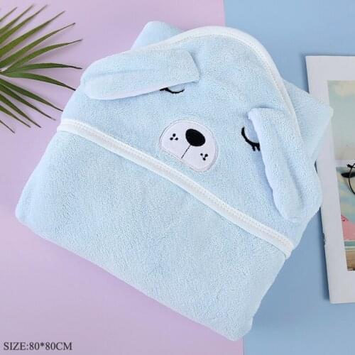 Baby Hooded Bath Towel Newborn Cute Cartoon Super Soft Shower Swaddle Toddler Bathrobe Towel Muslin Squares Baby Blanket