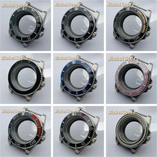 40mm sterile case sapphire glass transparent case back fit NH35 NH36 ETA 2836 Miyota 8205 8215 821A Mingzhu DG2813 3804 movement