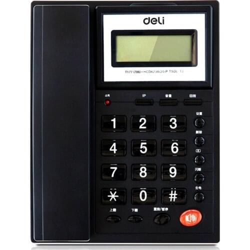 Deli 786 seat type telephone set corded telephone screen rotatable telephone caller ID display and memory office home