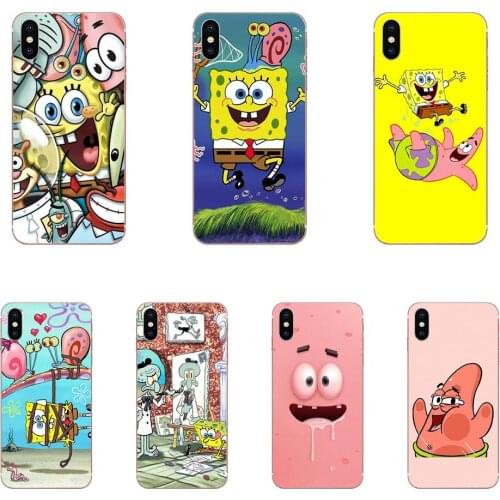 For Huawei NOVA 6 SE 5 P40 p30 lite Pro Honor V30 20 Pro Mate 30 Pro Lite 20s Soft TPU Cute Skin Bob Squarepants