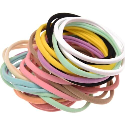 200pcs Elastic Nylon Head band Boutique Hairband Fashion Ribbon DIY Headwear Accessory Chic Nylon Hairband Hair Accessories