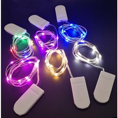 20X include battery LED String light 2M 3M 5M Button Battery Operated Garland LED String Light for Xmas Wedding Party Decoration