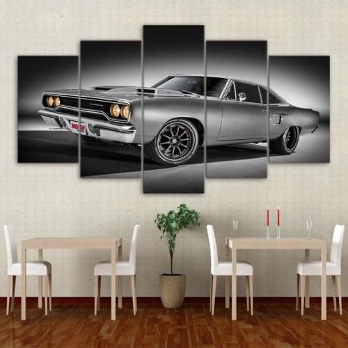 Art Printed Framework Cuadros Car Fashion Pictures 5 Pieces Home Decoration Modern Wall Canvas Oil Painting Poster