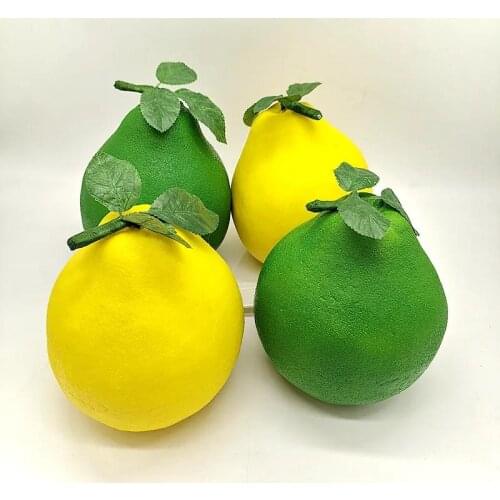 Simulation Fruit Grapefruit With Leaves Models Kitchen Fruit Decoration Props Living Room Dining Table Decoration Photo Props