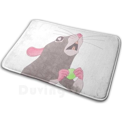 Peas And Love Mat Rug Carpet Anti-Slip Floor Mats Bedroom Rat Rats Ratties Animals Cute Peas Pets