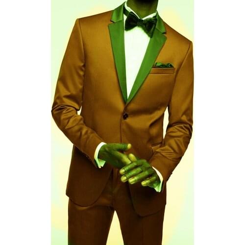 Handsome Groomsmen Notch Lapel Groom Tuxedos Wedding Dress Men Suits Blazer Prom Dinner (Jacket+Pants+Tie) K350