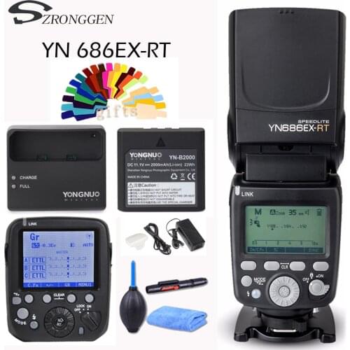 Yongnuo YN686EX-RT 2000mAh Li-ion Battery Speedlite GN60 2.4G Wireless HSS 1/8000s TTL/M/MULTI Flash Light YN686 for Canon DSLR