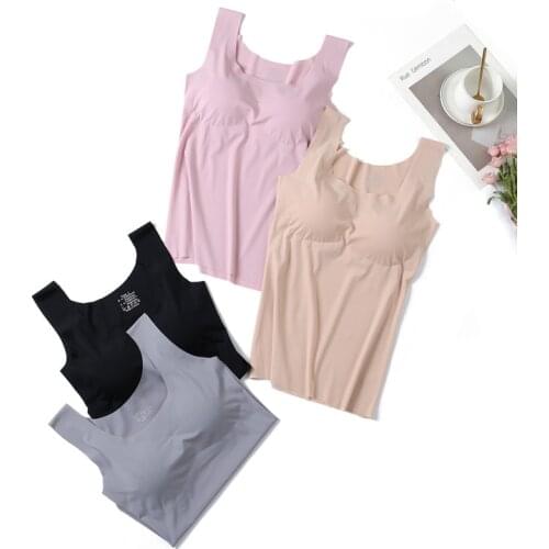 2021 new arrival Tank Tops Women Sleeveless Round Neck Loose T Shirt Ladies Vest Singlets Camisole Cotton Ladies Thin Vest