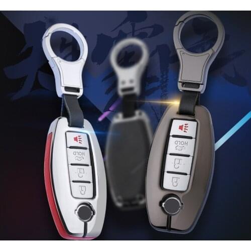 Metal leather Car Key Cover Case Shell For Nissan Qashqai J10J11 X-Trail T31T32 Kicks Tiida Pathfinder Murano Note Juke Infiniti