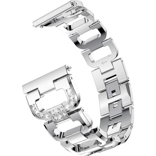 Womens Diamond Metal for Samsung Galaxy Watch 4 Classic 46mm 42mm/Galaxy Watch4 44/40mm 20 22MM Stainless Steel Strap Wrist Band