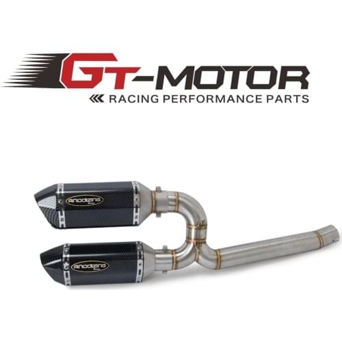 Motorcycle Full Exhaust System Middle Pipe Link Connect Accessories For Yamaha FZ6 FZ6-N FZ6S 2004 2005 2006 2007 2008 2009