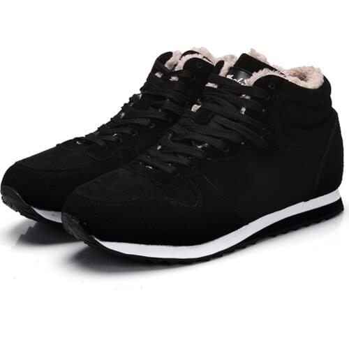 Men Boots Mens Winter Add Cotton Snow Fashion Shoes Breathable Outdoor Winter Snow Ankle Boots Plus Size 48 Black Blue Footwear