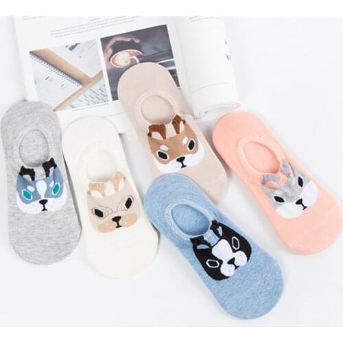 Cute Animal Short Sock Summer Casual Cotton Soft Ankle Socks Low Hosiery Kawaii Boat Socks Breathable Female Sox for Women Girl