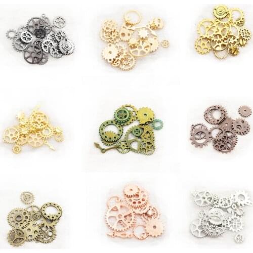 Antique Charming 12 Color UV Epoxy Resin Filling Metal Gear Clock Mold DIY Handmade Supplies for Jewelry Making